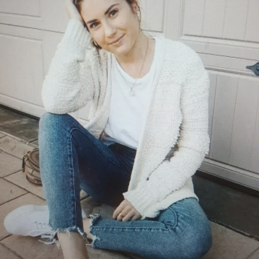 Madewell BRONSON Chunky Neutral Cardigan Sweater Sz L